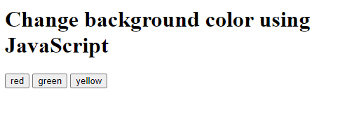 change background color -Javascript