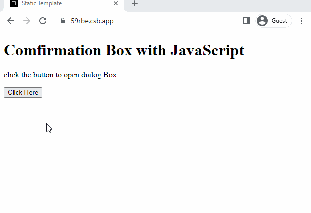 confirm yes or no in javascript
