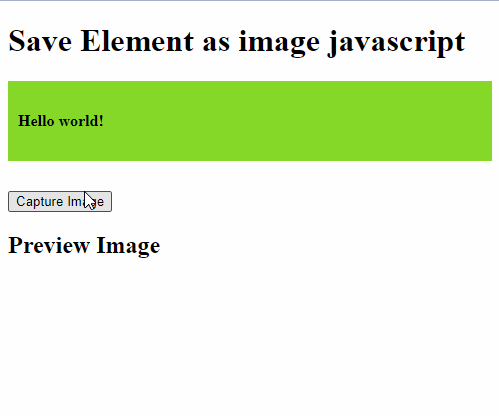 convert div to image in javascript