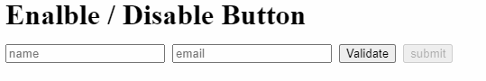 enable disable button in Javascript