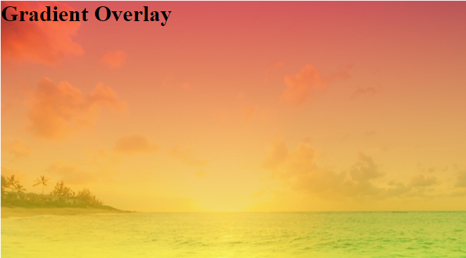 Linear Gradient overlay on a background image